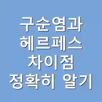 구순염과 헤르페스 차이점 정확히 알기